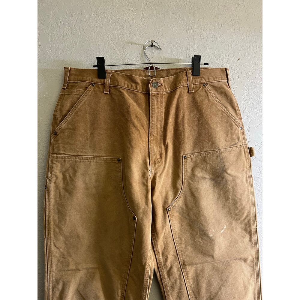 Vintage Carhartt Pants Mens 38x32 Brown B136 Workwear Double Knee Y2K - Picture 2 of 15